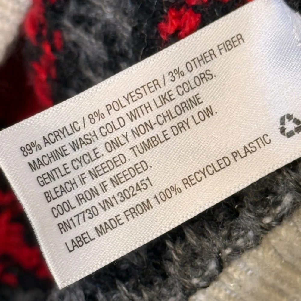 Mossimo | Thick Knit Fair Isle Reindeer Chunky Ugly Christmas Sweater - Picture 8 of 9